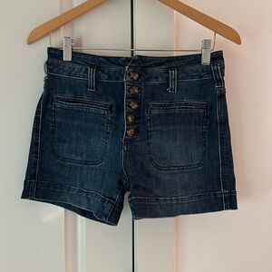 Pilcro High Rise Slim denim shorts